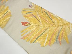 アンティーク　彩絵瑞松文織出し袋帯（材料）